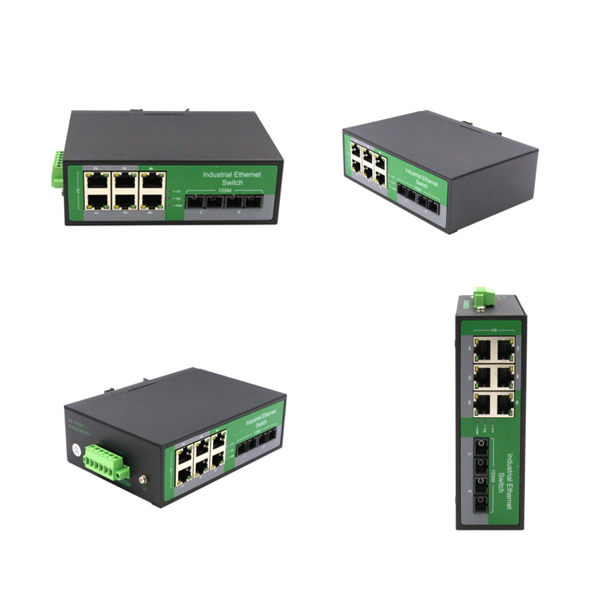 WPX-C26F Industrial Switch – 6 RJ45 + 2 Fiber Ports