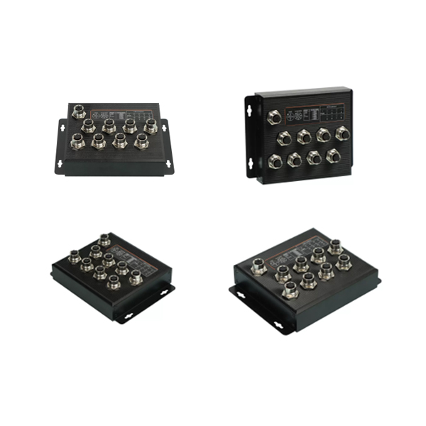 M12 rugged traffic 8 Port gigabit Industrial switch IP64 grade WPX-08G-M12