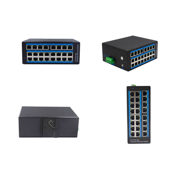 24-port rugged 10100-TX Industrial Switch applied work for outdoor CCTV POE WPX-024FP