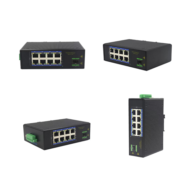 Made in China 8 port gigabit RJ45 ethernet switch+1G SFP uplink Industrial grade with 8 port PoE for OEM wholesaler importer distribution channel selling WPX18GP-SF