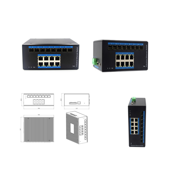 Outdoor alliuminun L2+ Managed Industrial POE SwitchWPX-88BGSP-SFP